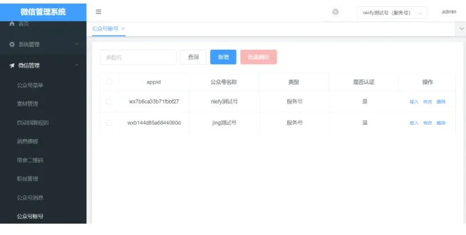 开源,一个支持公众号管理系统，提供菜单,自动回复,素材,简易CMS,等管理功能