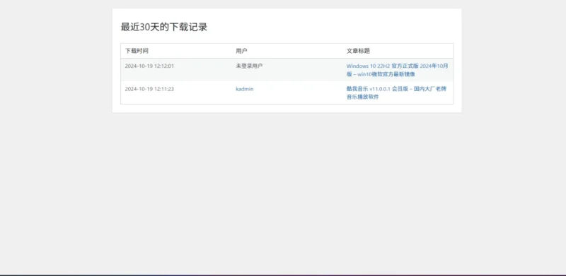 子比全站资源下载记录统计插件，支持自定义历史记录保存天数-胖猫营销网
