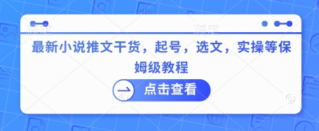 最新小说推文干货，起号，选文，实操等保姆级教程 - 胖猫营销网-胖猫营销网